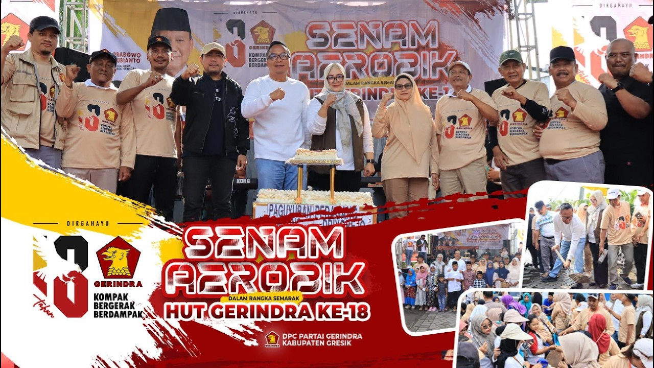 SENAM AEROBIK - HUT GERINDRA KE-18