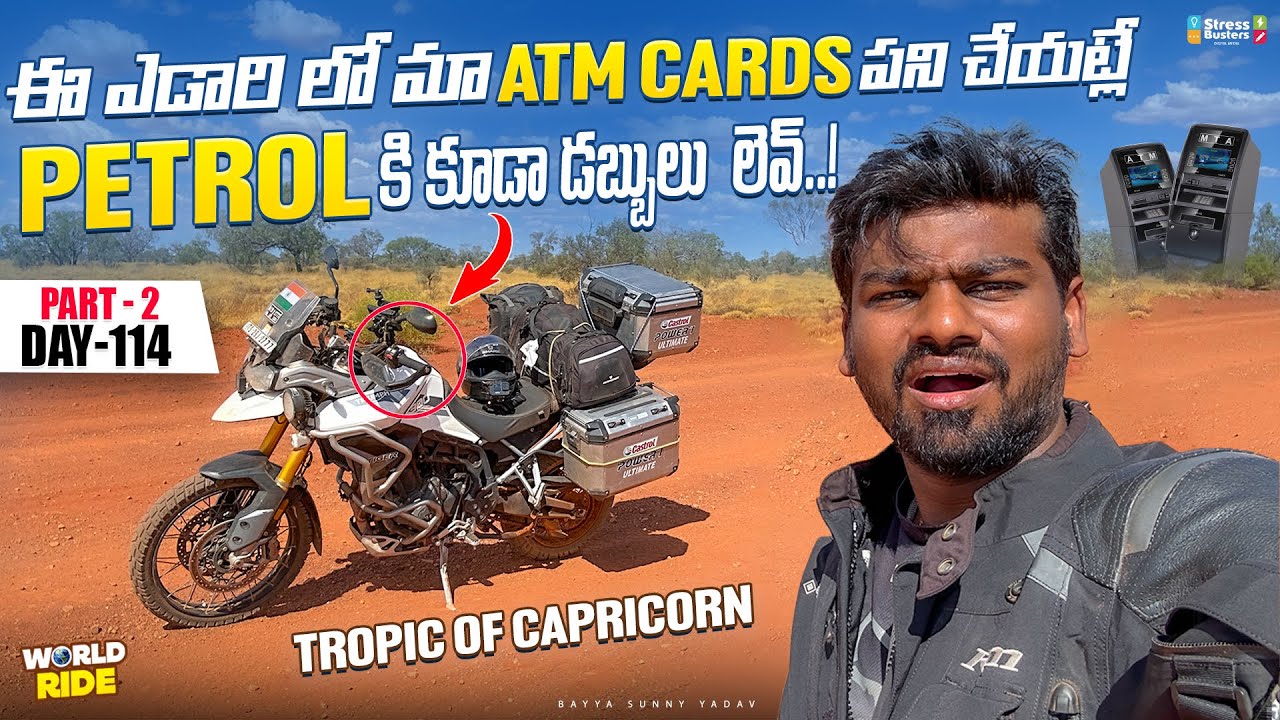 Crossing Tropic Of Capricorn Western Australia | WORLD RIDE DAY 114 Part-2