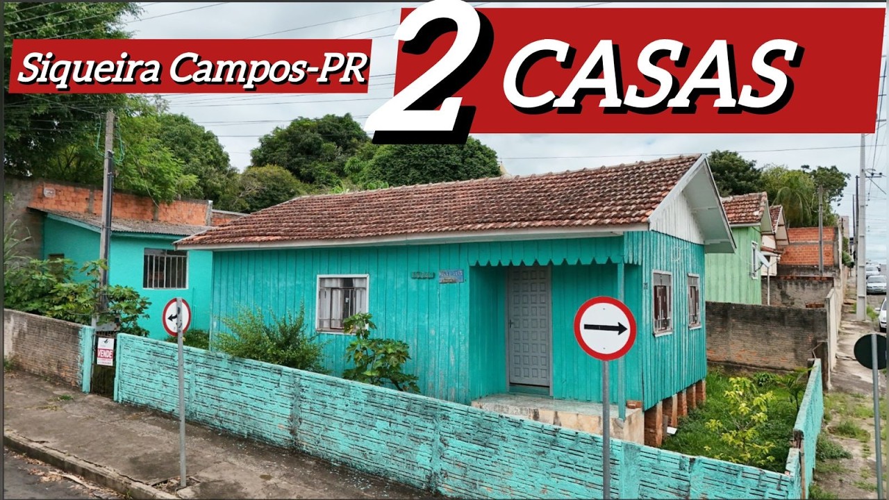 CASA NO CENTRO SIQUEIRA CAMPOS-PR TERRENO DE ESQUINA