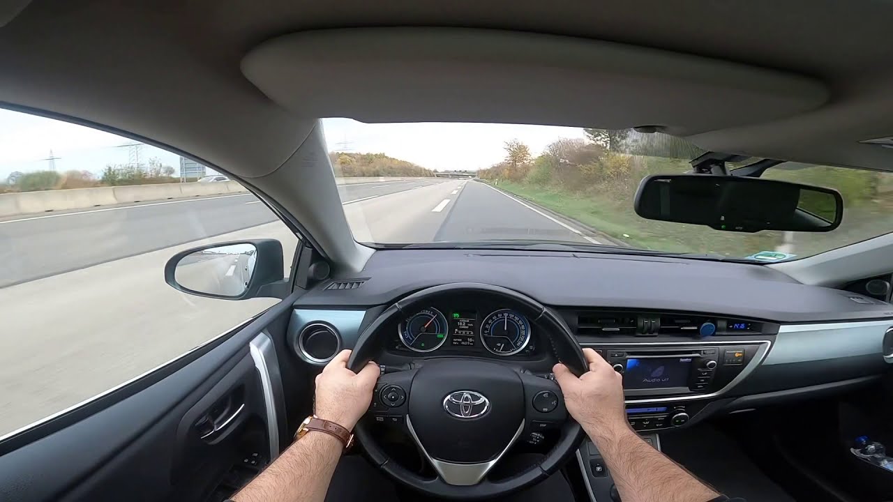 2015 Toyota Auris 1.8 Hybrid 0-190 km/h Top Speed German Autobahn POV 🇩🇪