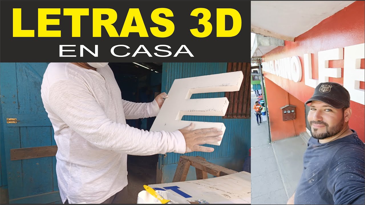 Como hacer letras 3D corporeas en casa