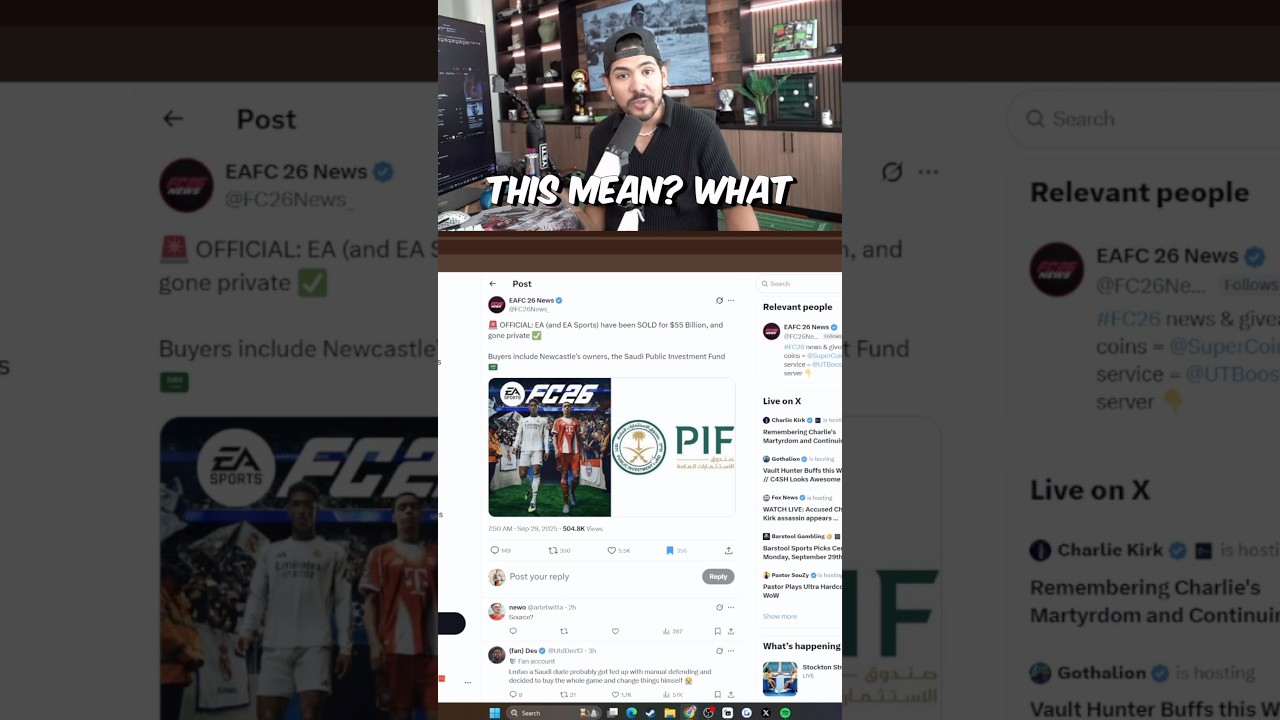 EA HAS BEEN SOLD FOR 55 BILLION!What does this mean?! #ea #fc26 #castro1021