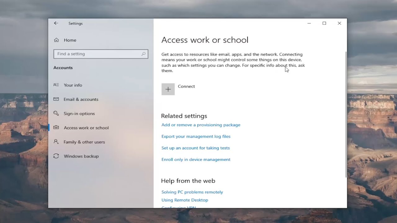 How To Connect to Work or School Account on Windows 10 [Guide]