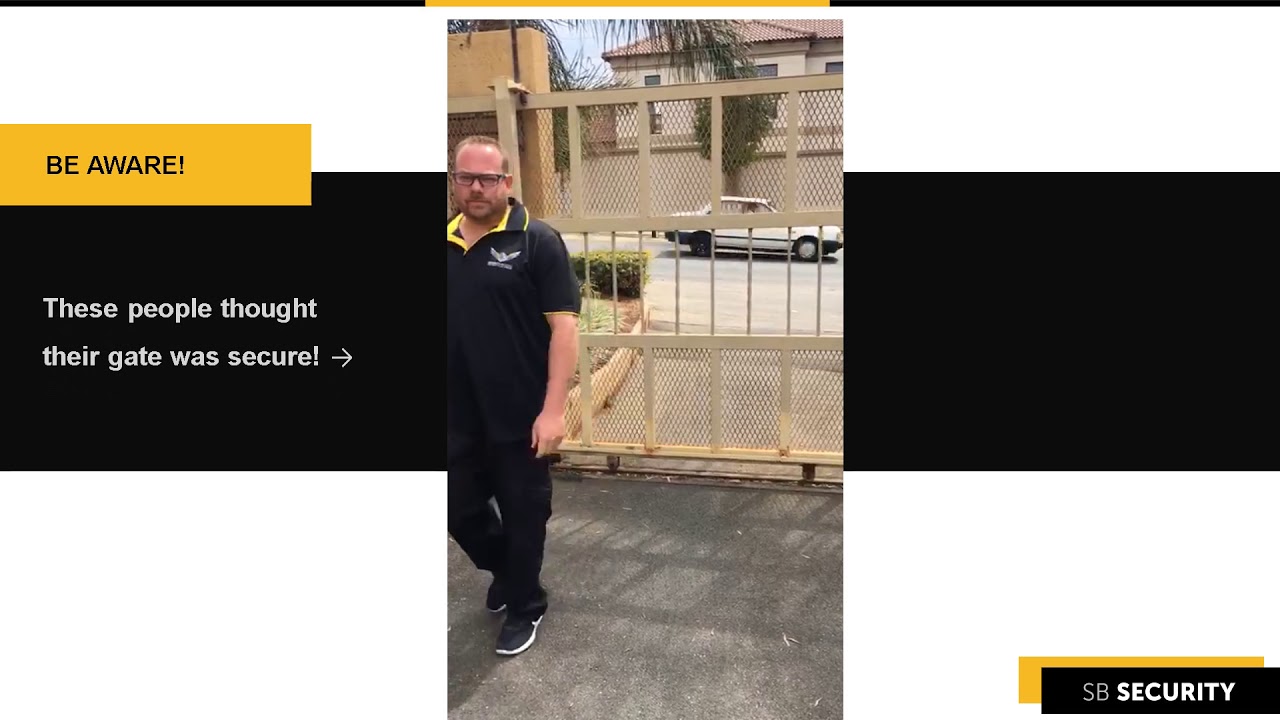 Tips to secure your gate - by SB SECURITY