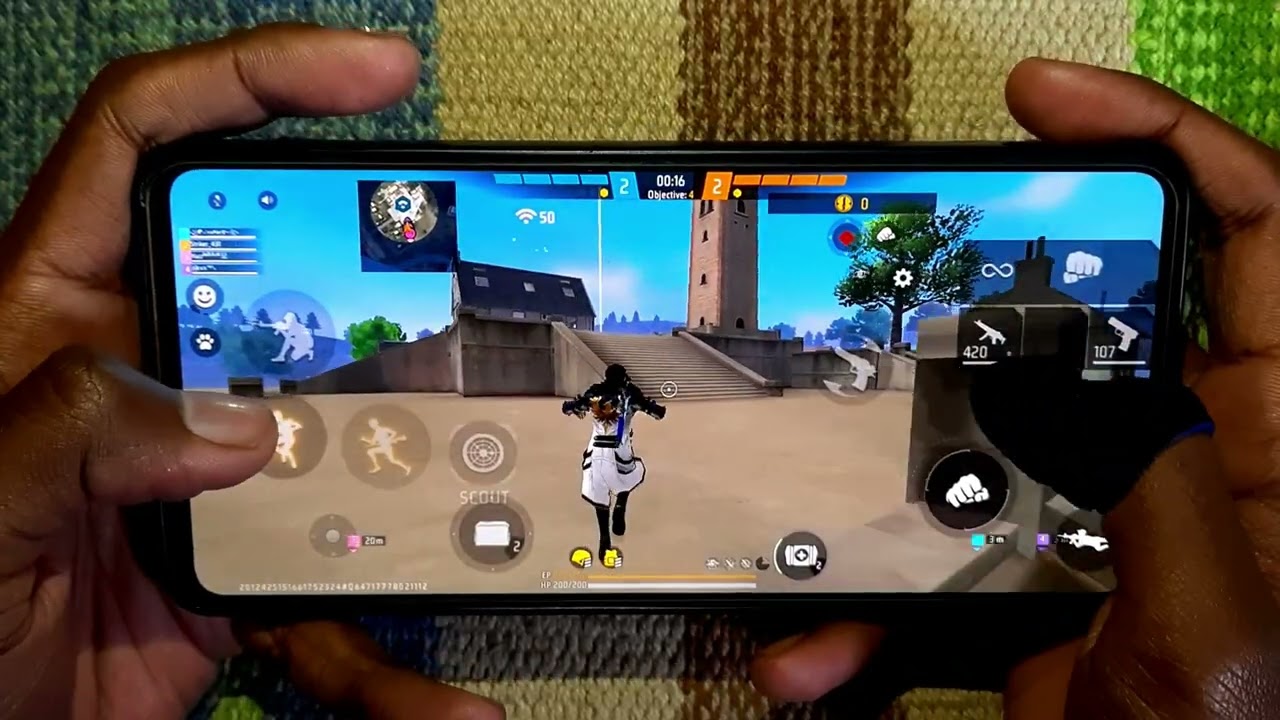 Free Fire Max Cs-ranked 2Fingure Custom HUD Handcam Mobile Gameplay with commentary