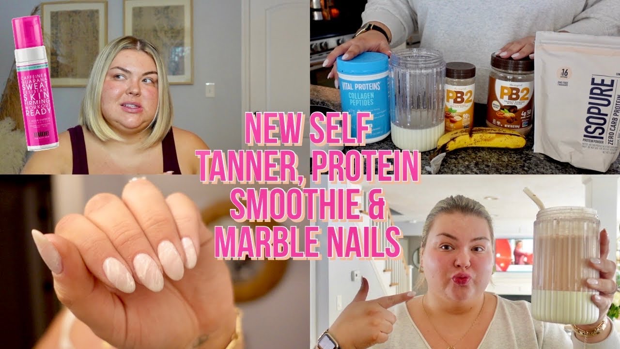 Nuevo autobronceador, u&ntilde;as de m&aacute;rmol y receta de batido de prote&iacute;nas | vlog