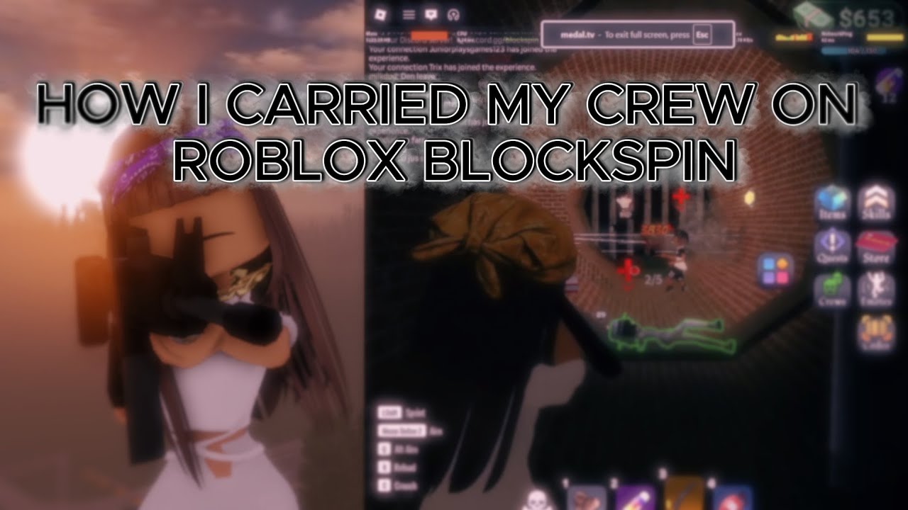 HOW I CARRIED MY CREW ON ROBLOX BLOCKSPIN