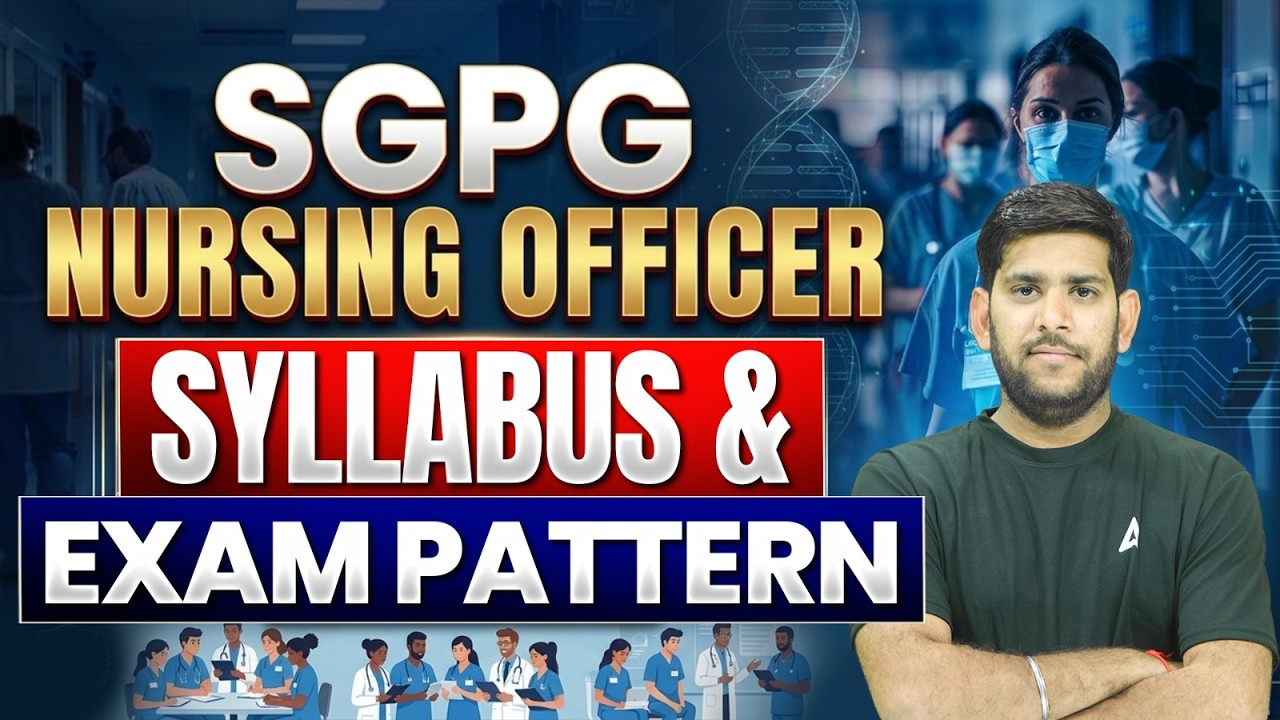 SGPGI Nursing Officer Vacancy 2026 | SGPGI Nursing Officer Syllabus/Exam Pattern 2026 | By Vivek Sir