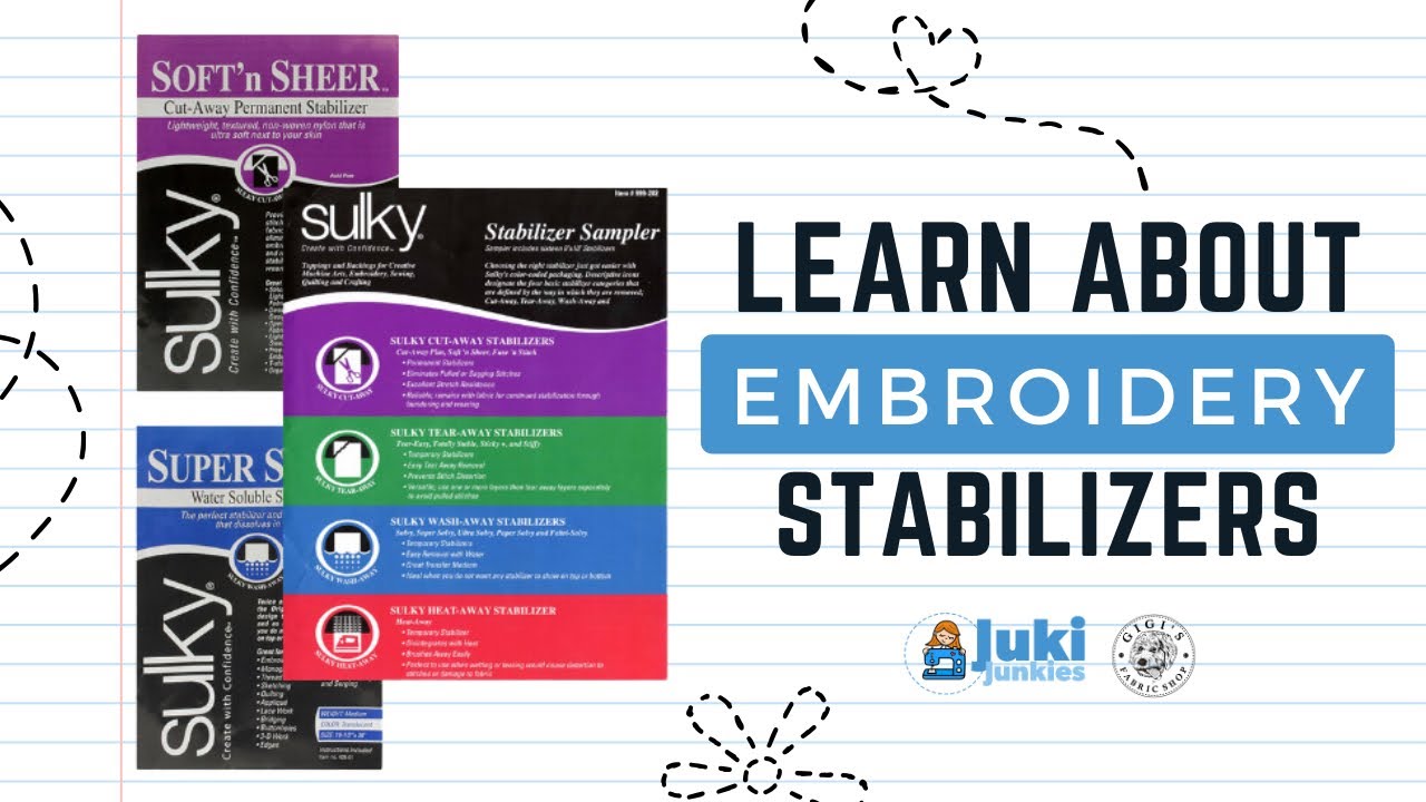 Learn About Embroidery STABILIZERS!