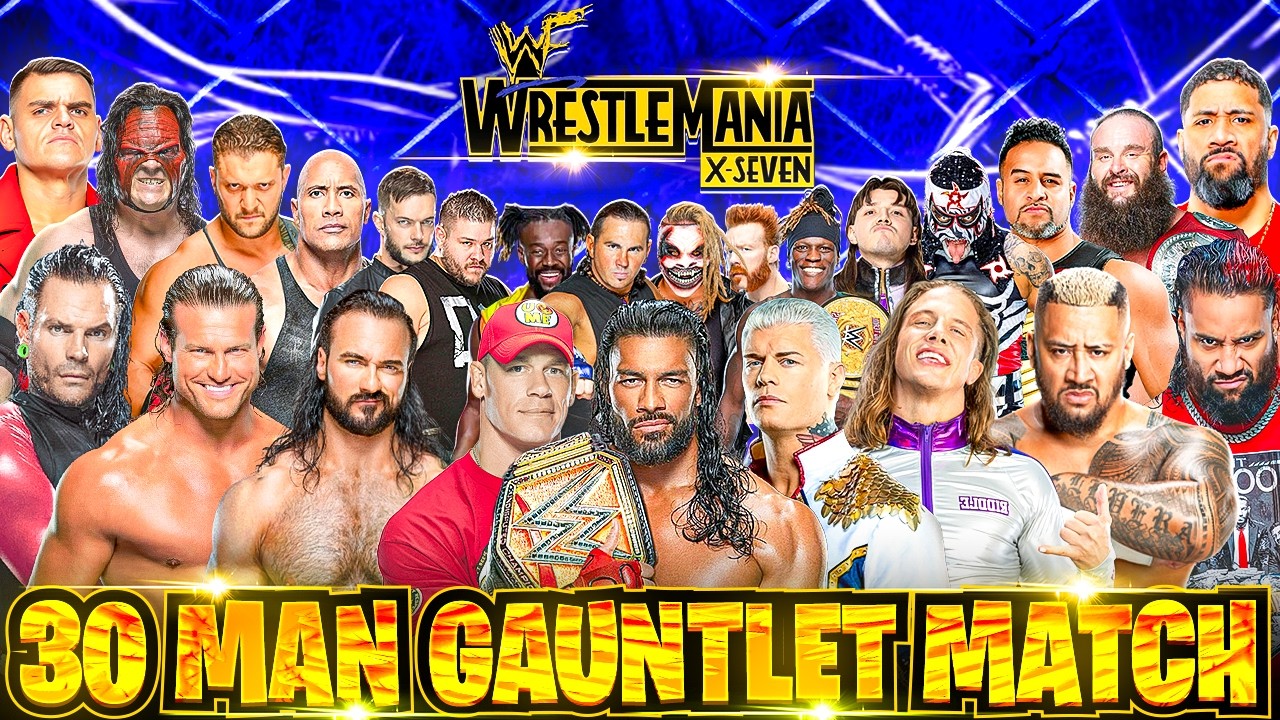 WWE 2K25 30 Men Gauntlet – Epic WrestleMania X-Seven Moments!