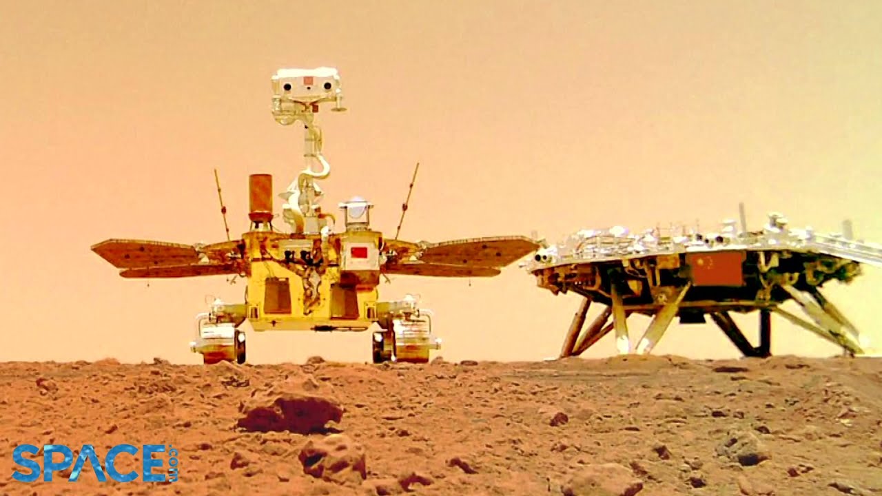 See China's rover and lander on Mars in amazing selfie and view from space