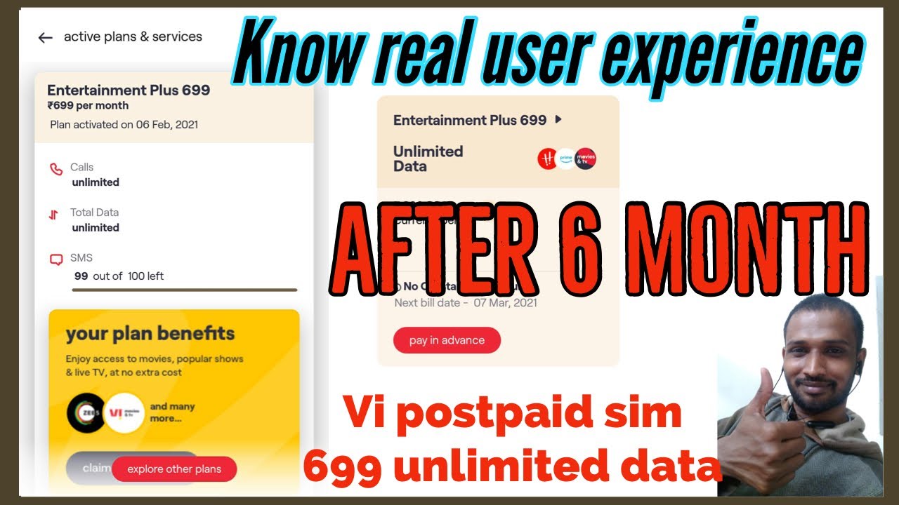 Vi postpaid Entertainment plus 699 plan 6 month user experience