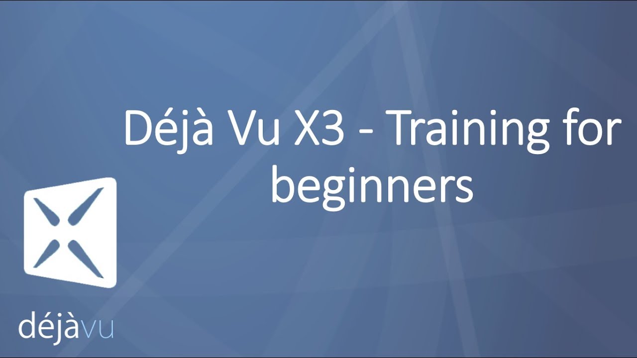 Déjà Vu X3 - Training for beginners - Proz Webinar