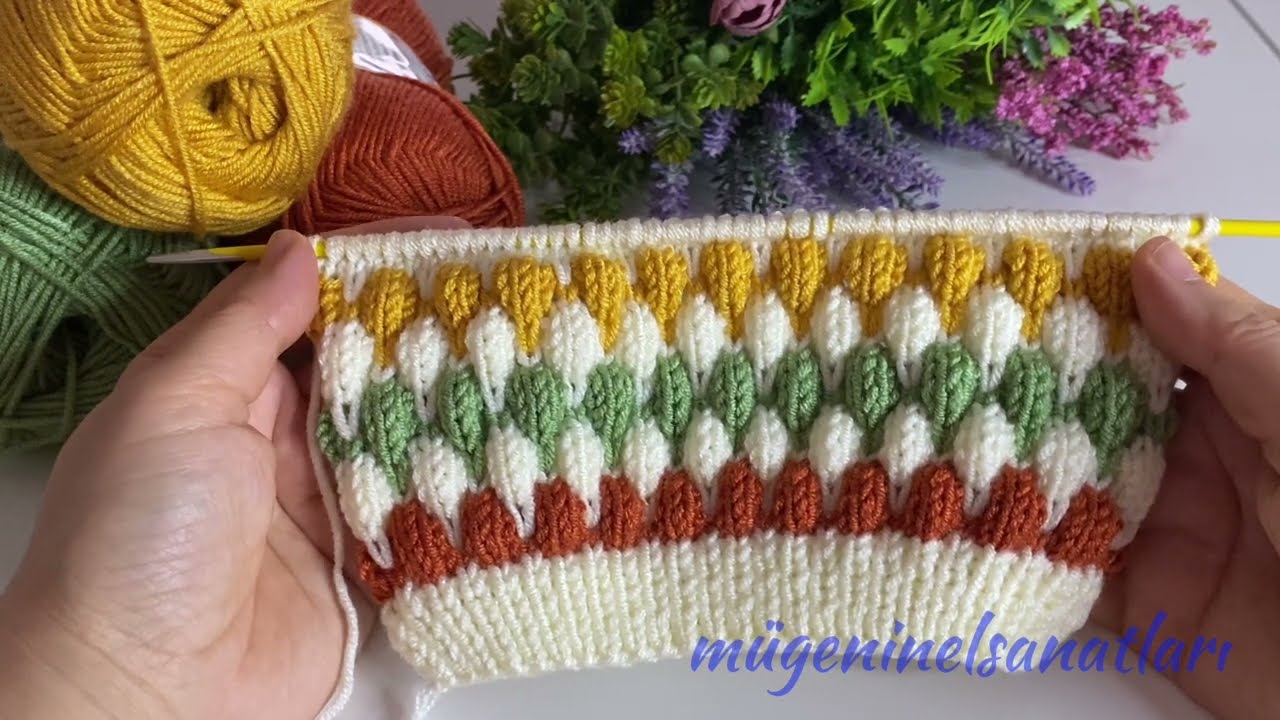 💟🌿BON BON ŞEKERİ ÖRGÜ MODELİ 🌿💟 easy and beautiful knitting pattern
