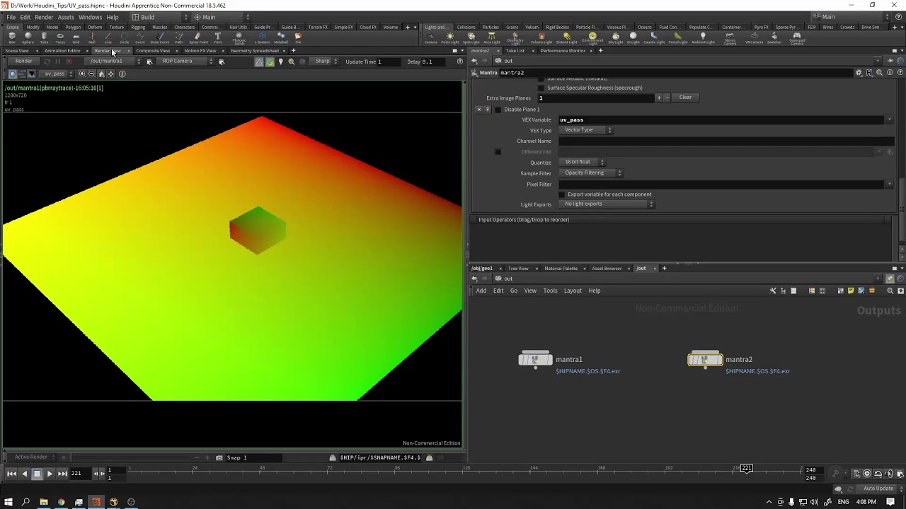 Mantra custom render passes / Custom AOVs in Houdini Mantra