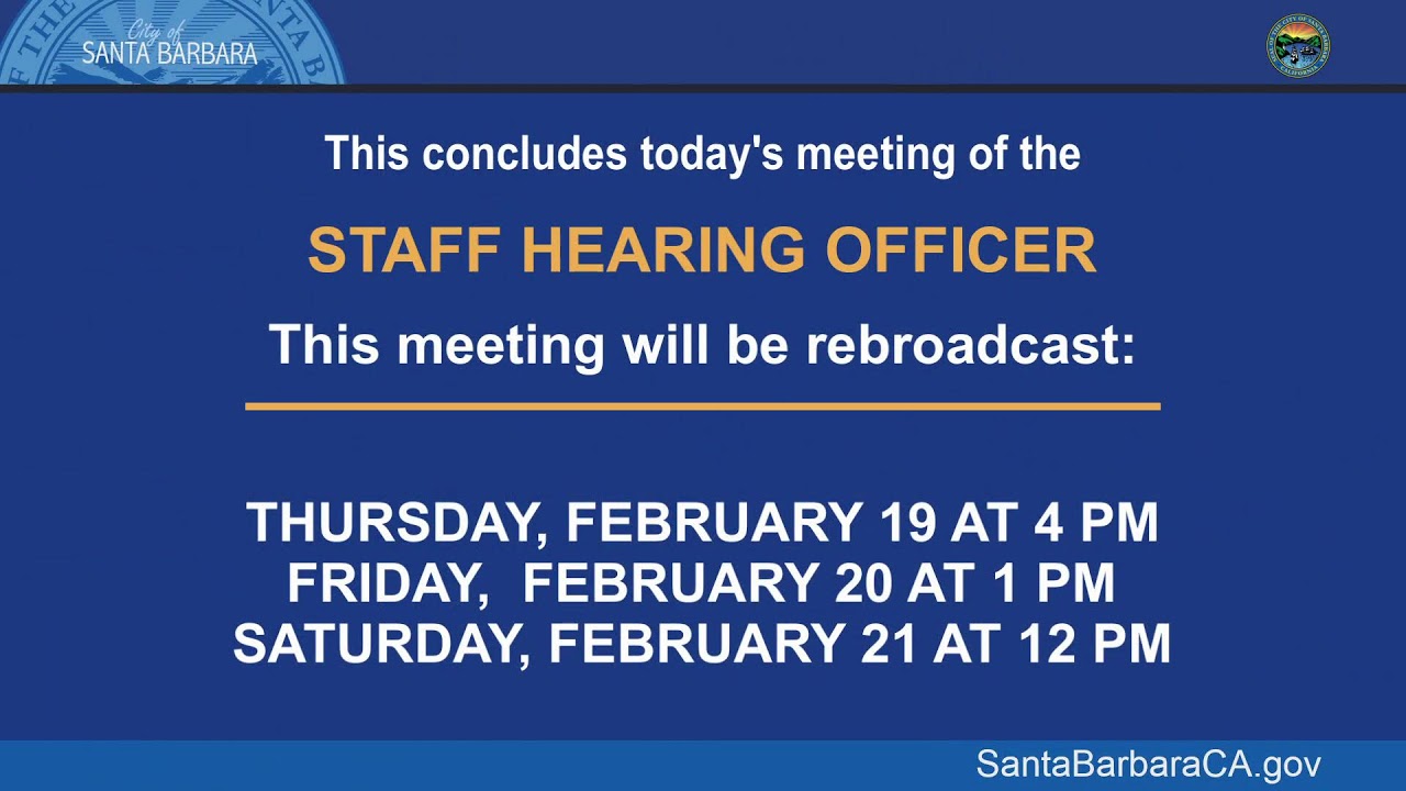 Staff Hearing Officer - February 18, 2026