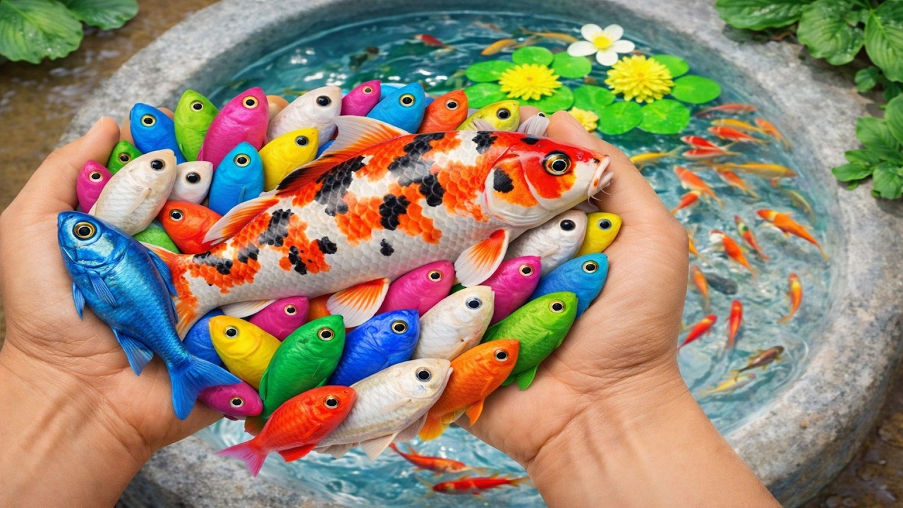 Amazing Catching Catfish, Baby Arowana, Perch, Koi, Guppies, Ornamental Fish, Frogs  Fishing Videos