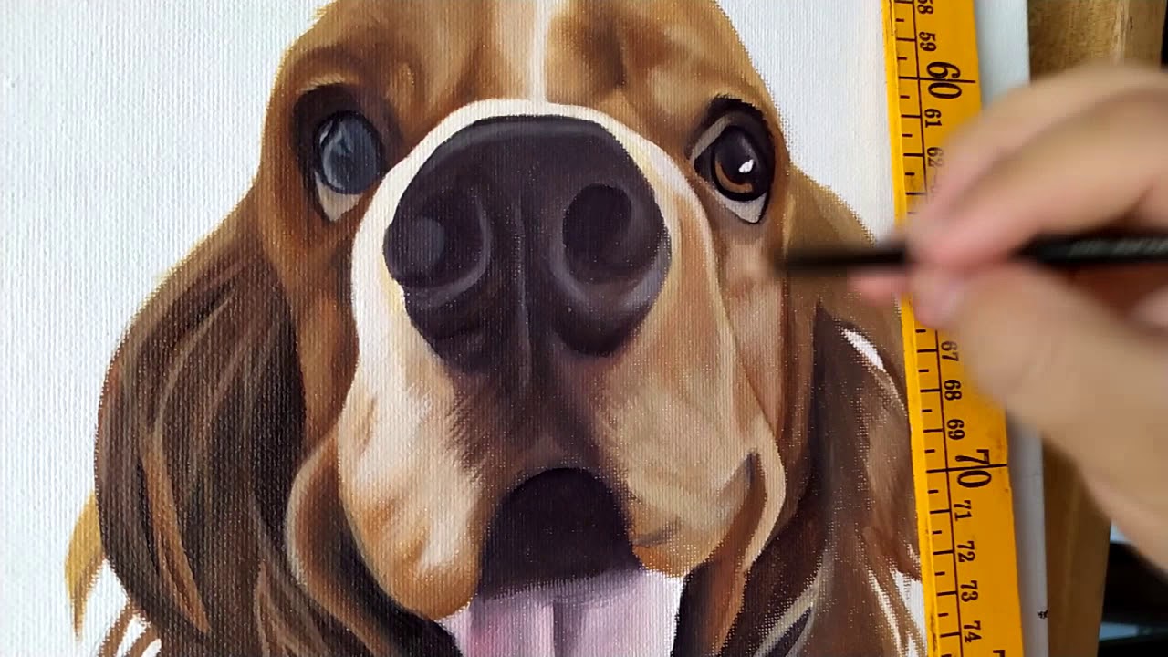 Pintura en oleo de mi perro Zeus (time lapse)