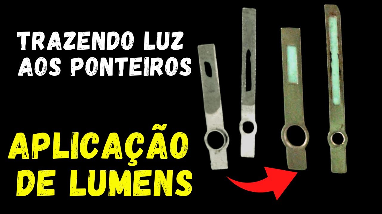 Como fazer ponteiro do relógio fosforecer de novo, aplicação de lumens-Ezequias Relojoeiro