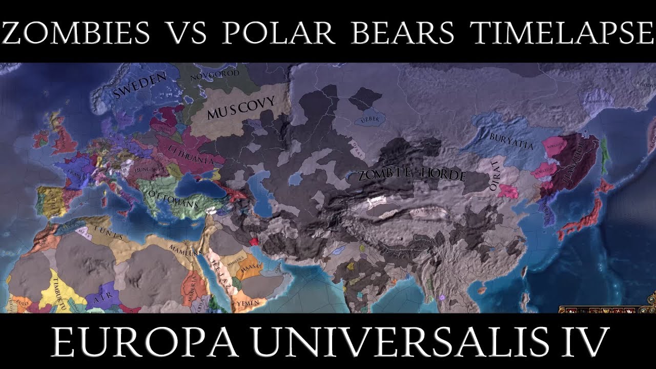 EU4: Zombies Vs. Polar Bears Invasion Mod Timelapse
