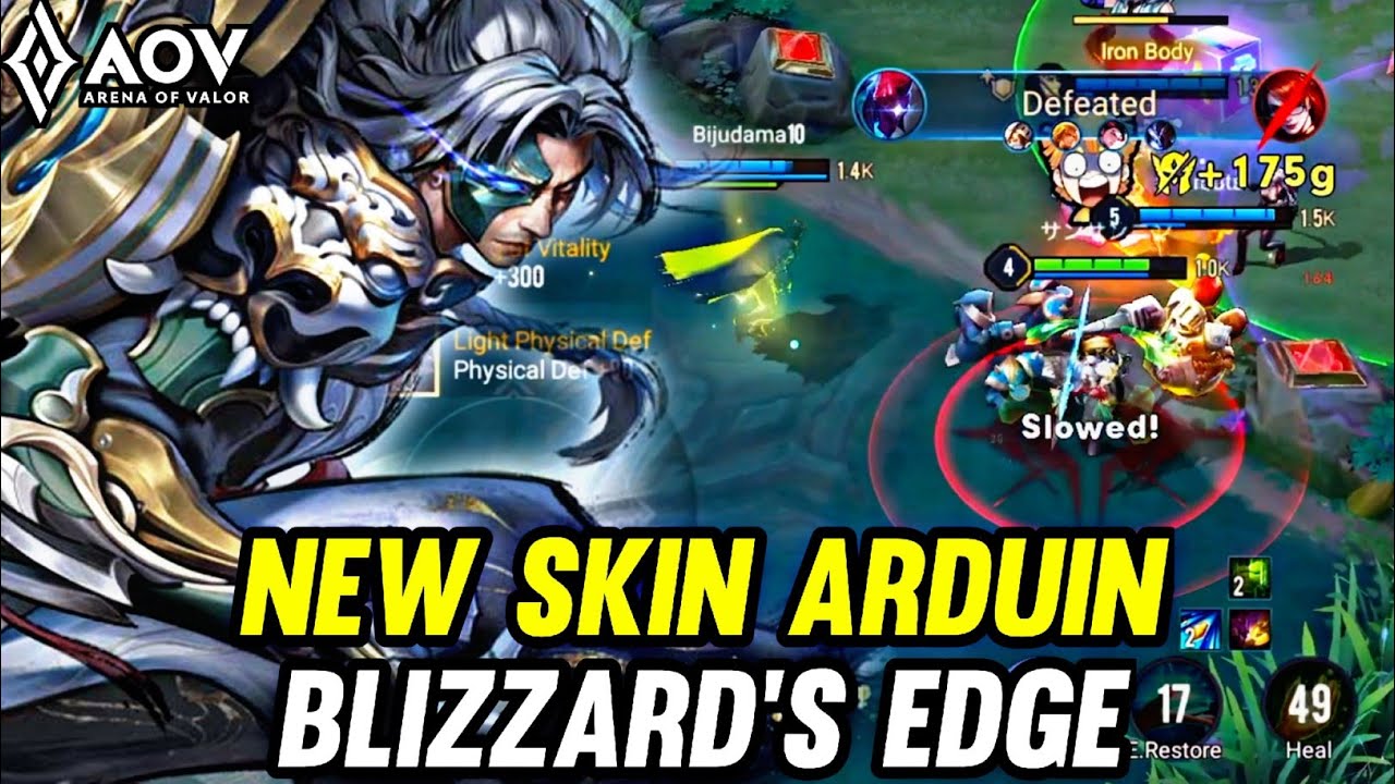AOV : NEW SKIN ARDUIN BLIZZARD'S EDGE GAMEPLAY - ARENA OF VALOR LI&Ecirc;NQU&Acirc;NMOBILE ROV