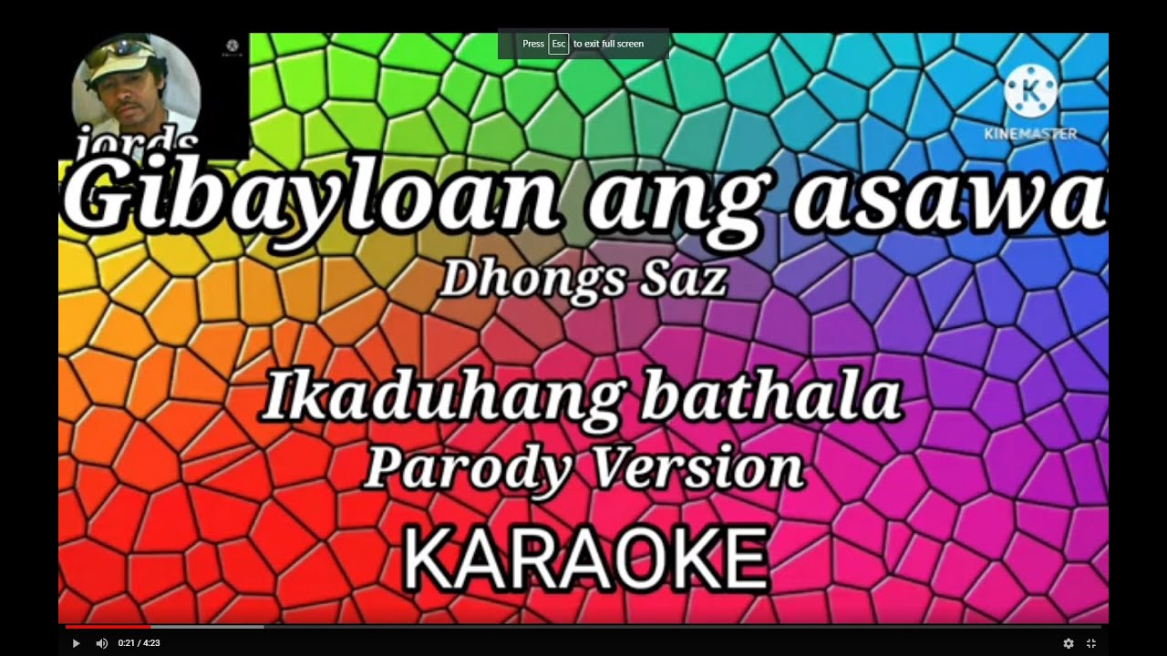 Gibayloan ang asawa - Dhongs Saz || Karaoke || Parody version