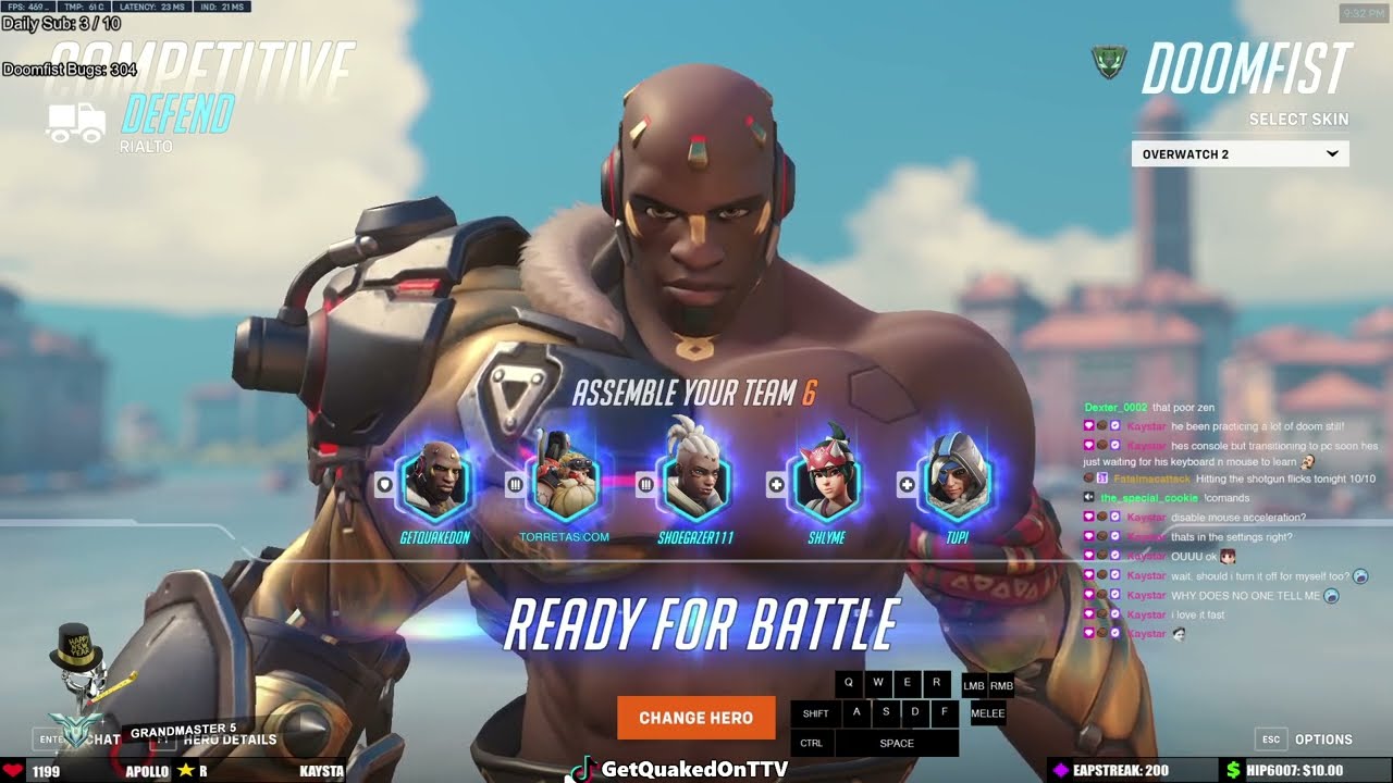 19K DMG! THIS IS SICK DOOMFIST! GetQuakedOn DOOMFIST GAMEPLAY OVERWATCH 2 SEASON 8 TOP 500
