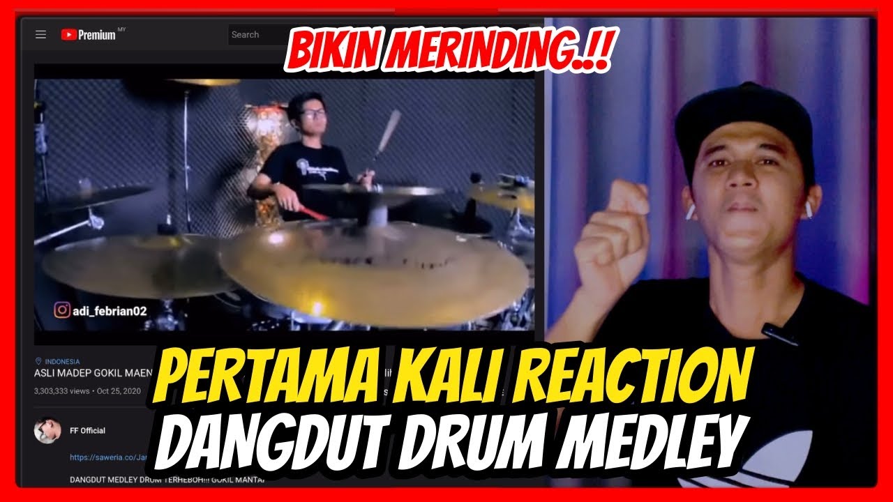 ASLI MADEP GOKIL MAEN DRUM LAGU DANGDUT MEDLEY | Performed by Galih_justdrum | Malaysia Reaction