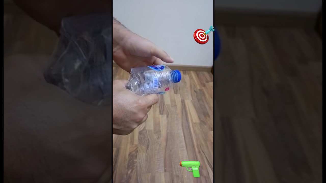 Making a air gun with empty bottles and cap #shorts #homemade #experiment #ideas #trending #hack
