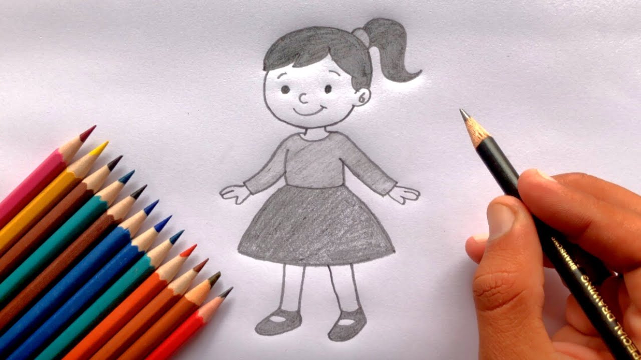 Easy Girl Drawing for Beginners 🥰