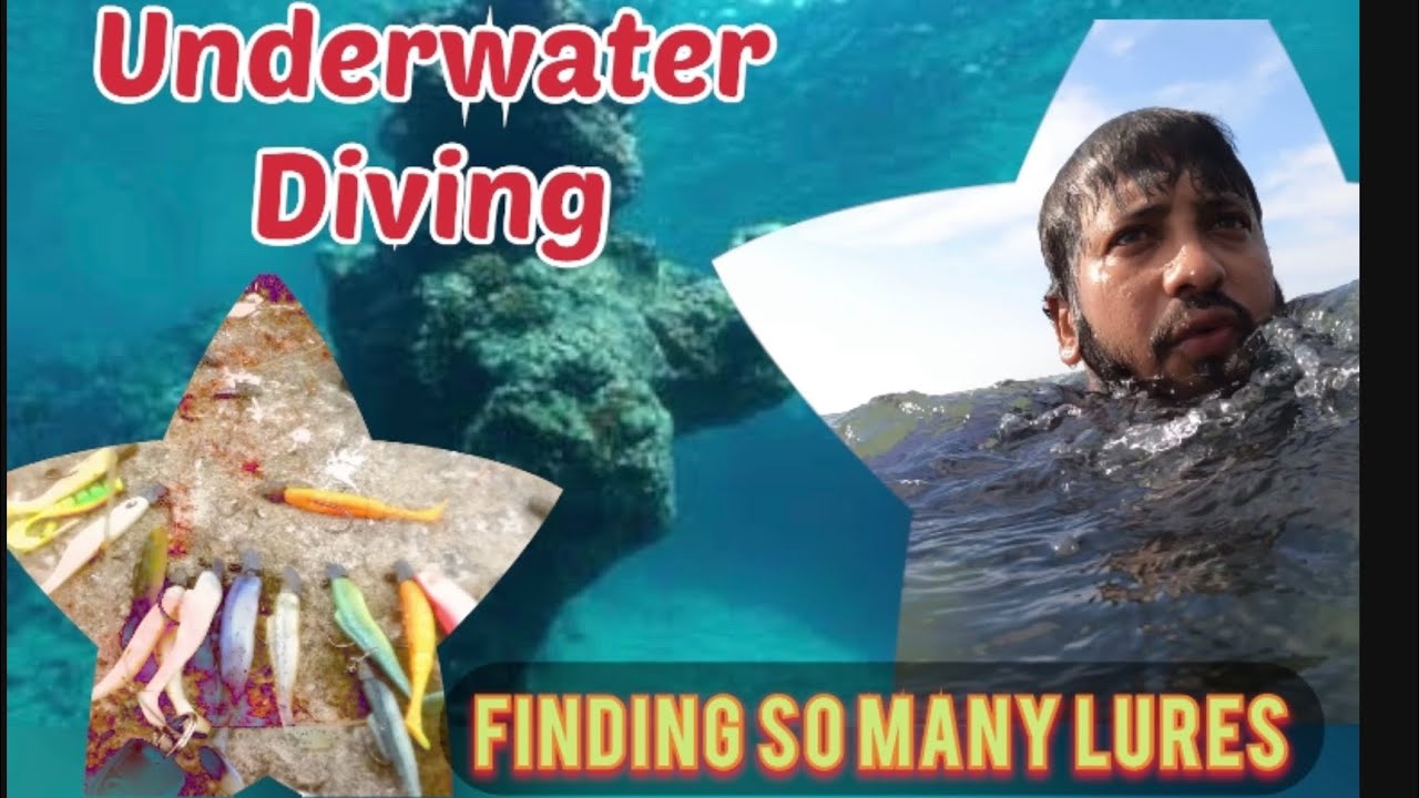 Lures jackpot 😍Underwater diving to remove snagged lures form fishing spot || पाण्याखाली लुरे शोधा