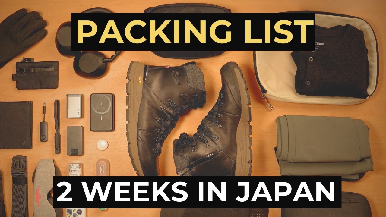 Список вещей для зимней поездки в Японию (комплект для путешествия с одной сумкой)