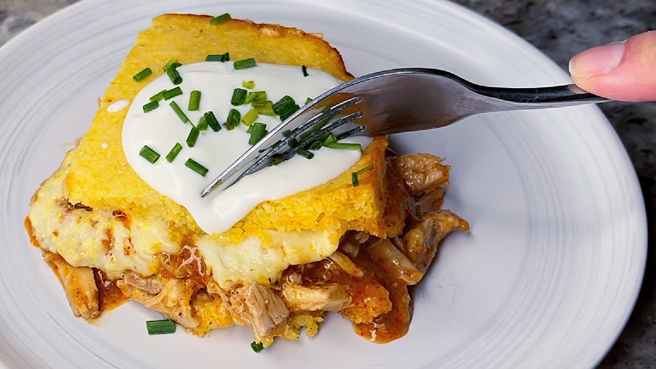 TAMALE PIE | Chicken Enchilada Cornbread Casserole | Simply Mamá Cooks