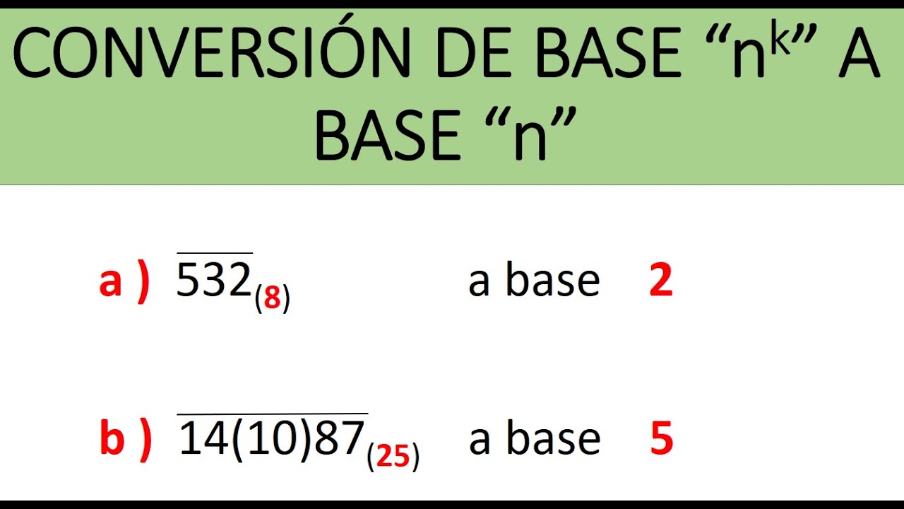 Cambio de base 