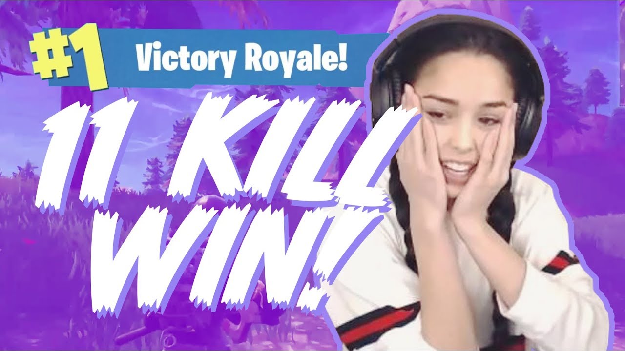 Valkyrae Fortnite - Another 11 Kill Solo Win. Full Playthrough!