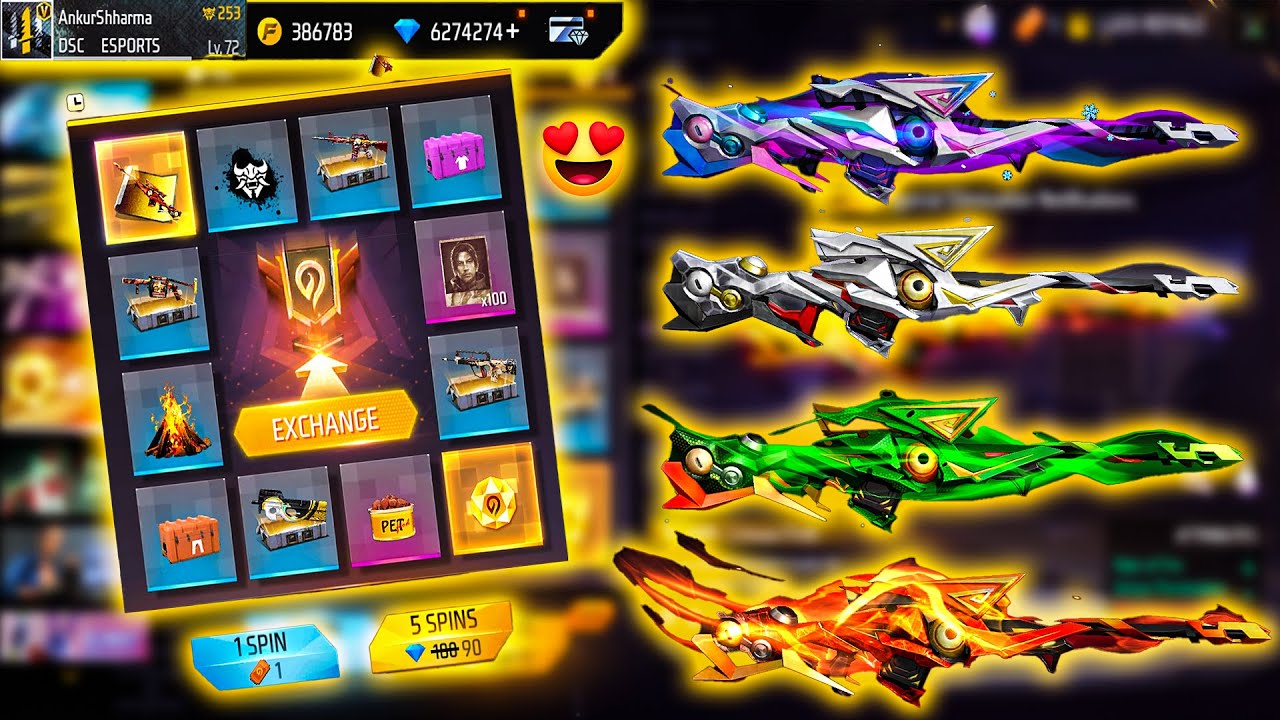 I Got All AWM Gun Skins in Only 2500 Diamonds 😍 Free Fire Incubator Trick