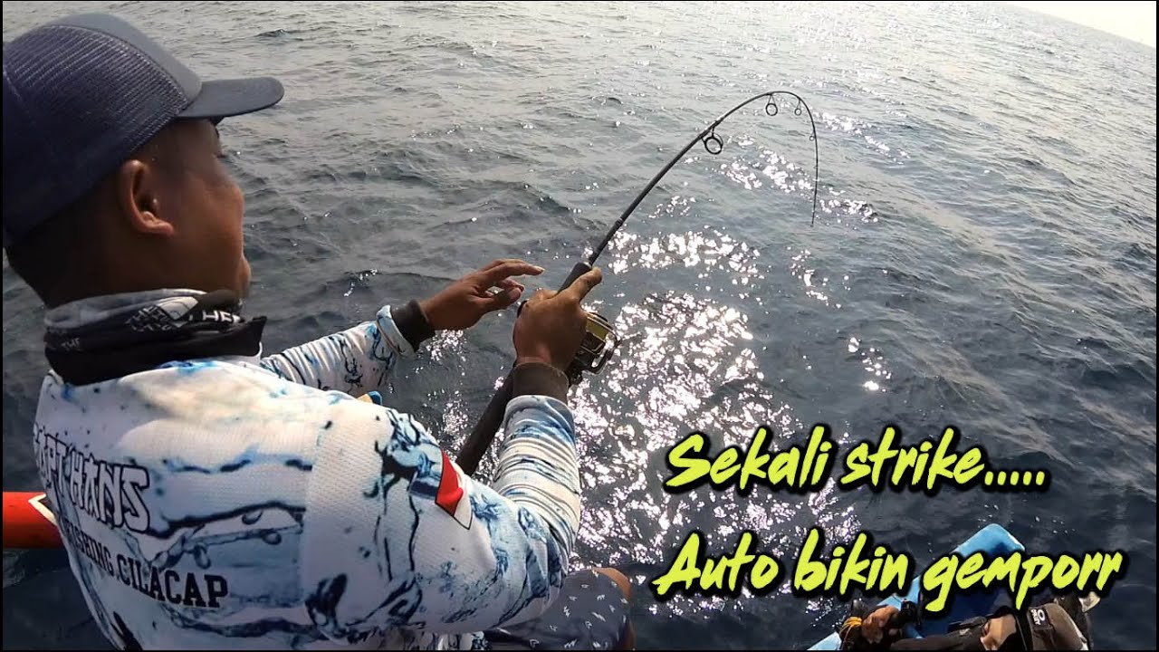 Mancing jigging & koncer kedalaman 70 - 90 meter di laut selatan Cilacap