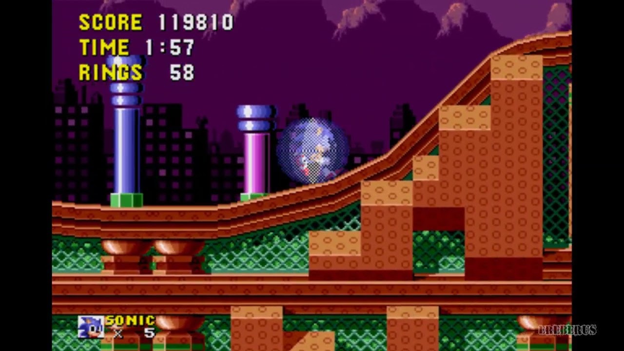 Sonic the Hedgehog ( Sega Genesis ) Spring Yard  Zone