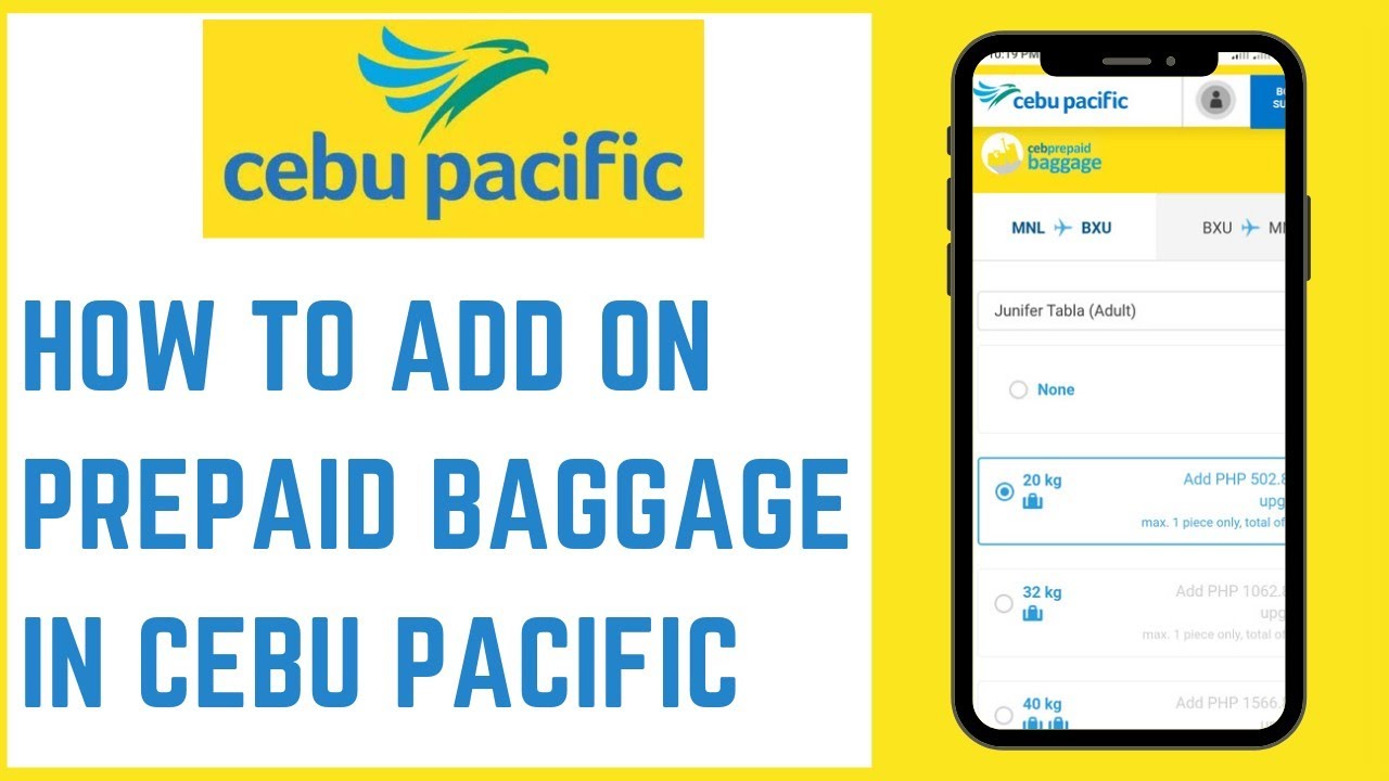 HOW TO ADD PREPAID BAGGAGE IN CEBU PACIFIC ONLINE #cebupacific #cebupacificair #mctutorialsandmore