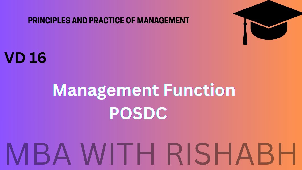 Planning Organising Staffing Directing Coordination | POSDC in Management | Management Functions MBA