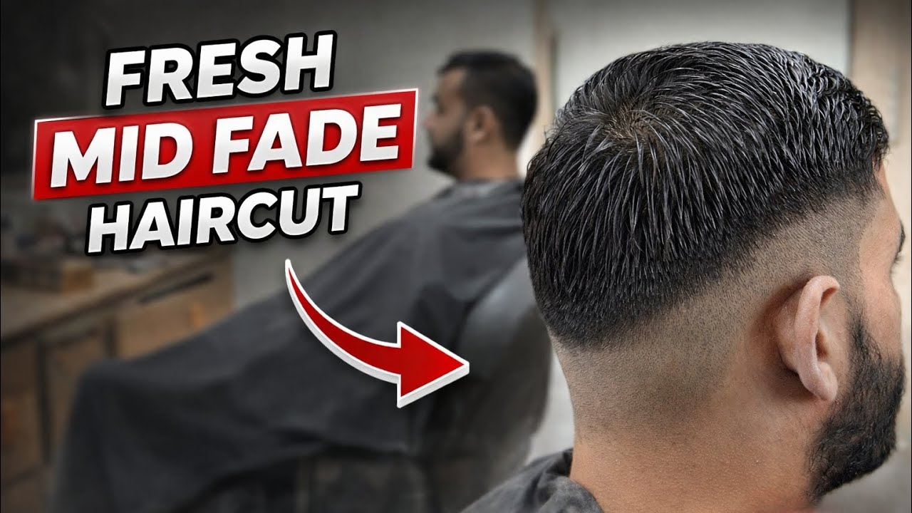 ASMR mid fade haircut tutorial