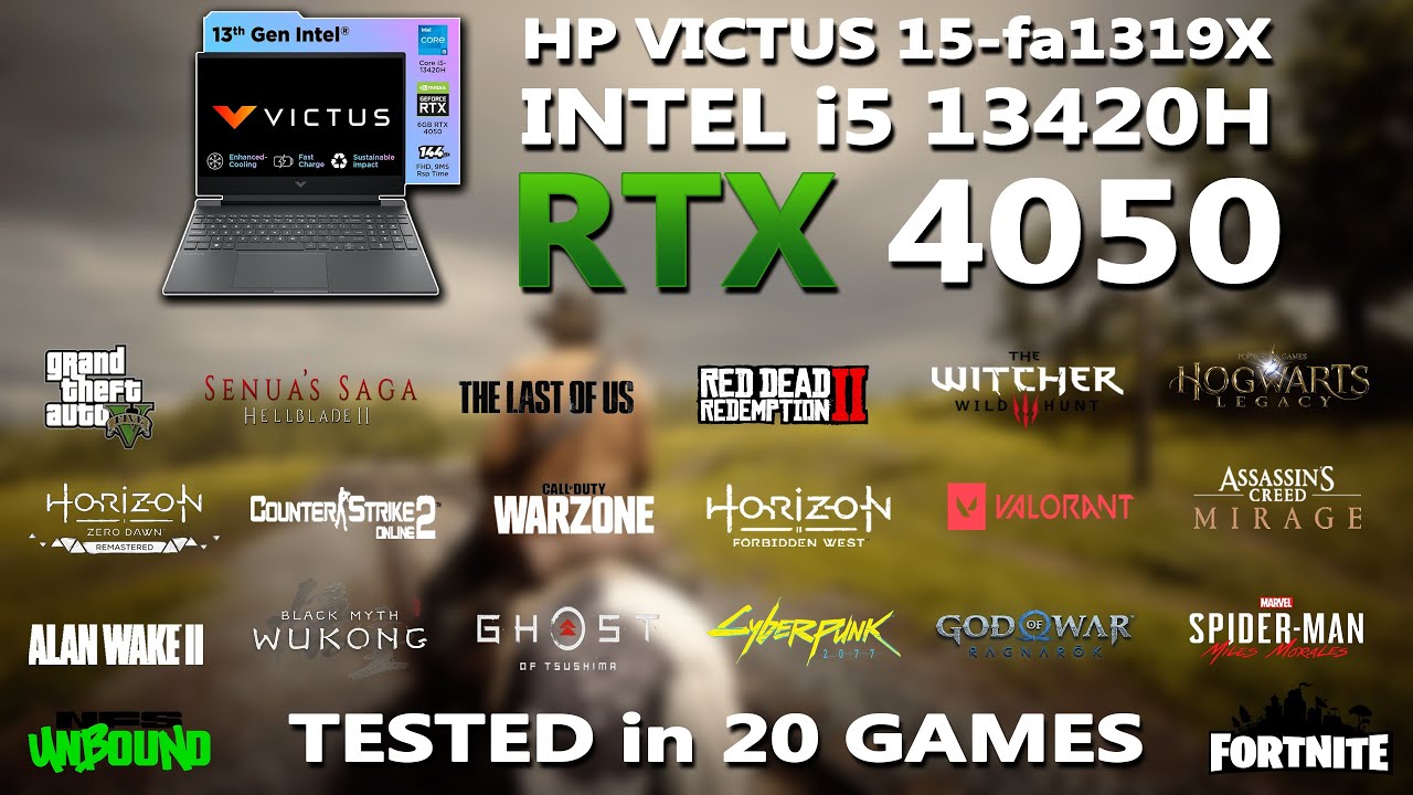 HP VICTUS 15-fa1319X | Тестирование игрового процессора Intel i5 13420H + RTX 4050 | Протестирова...