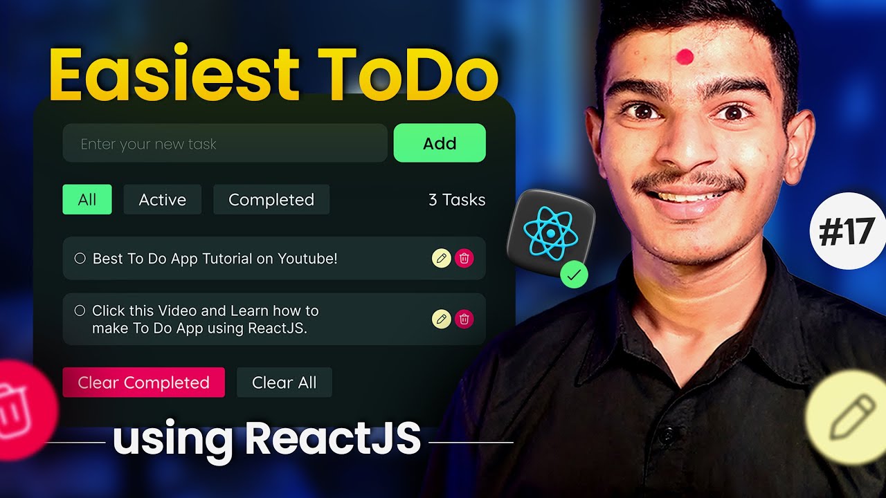 First mini project of ReactJS journey 🚀 &ndash; a fully functional ToDo App using ReactJS! #17