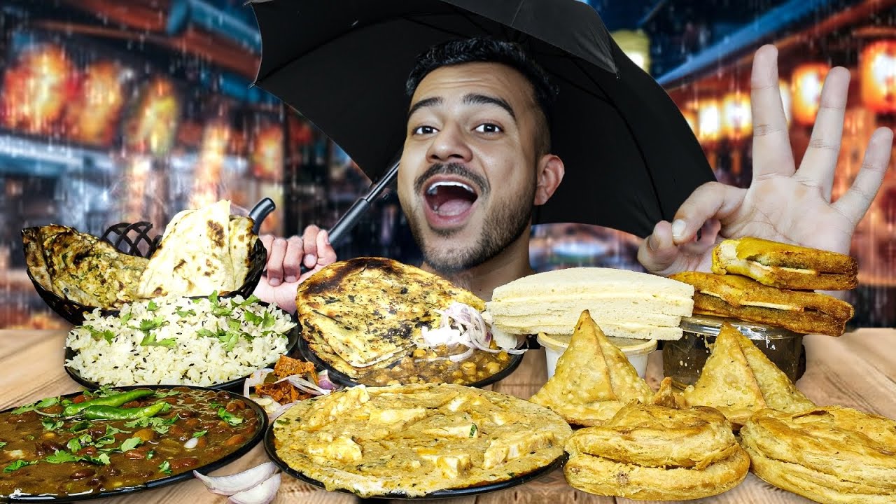 AMRITSARI PANEER KULCHA, PANEER MALAI, RAJMA, JEERA RICE, SAMOSA, BREAD PAKODA, BUTTER NAAN MUKBANG
