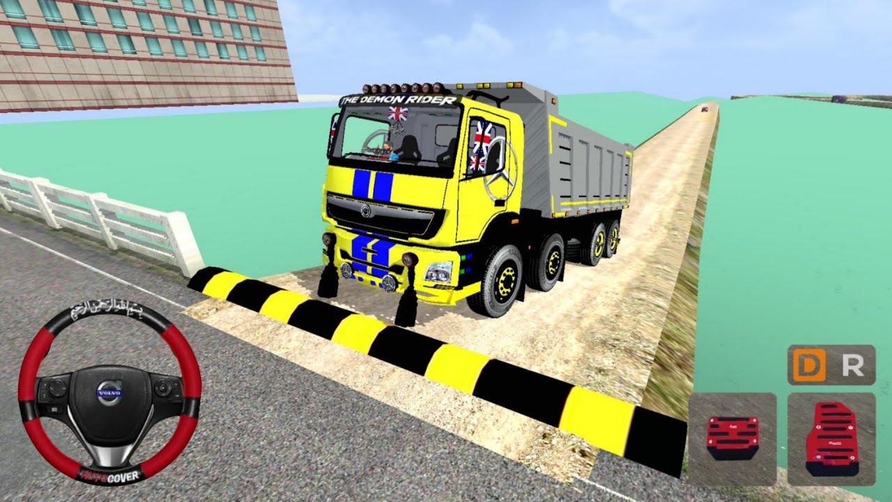 Bharat Banz 12 Wheeler Tipper Truck Mod For Bussid - Bus Game - Bus Simulator Indonesia Gameplay 😲