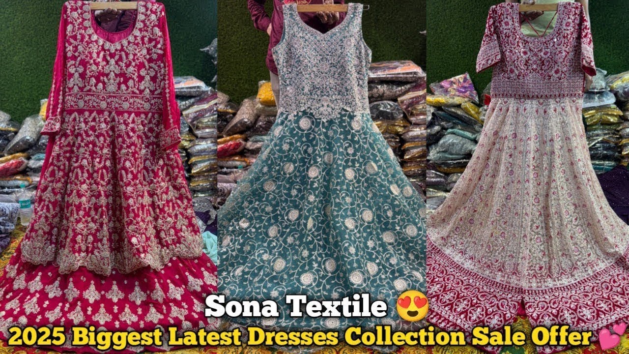 Sona Textile ! Amazing Pattern Designer Dresses Collection 🥰 ! इतना सस्ता और कहीं नहीं मिलेगा 😍