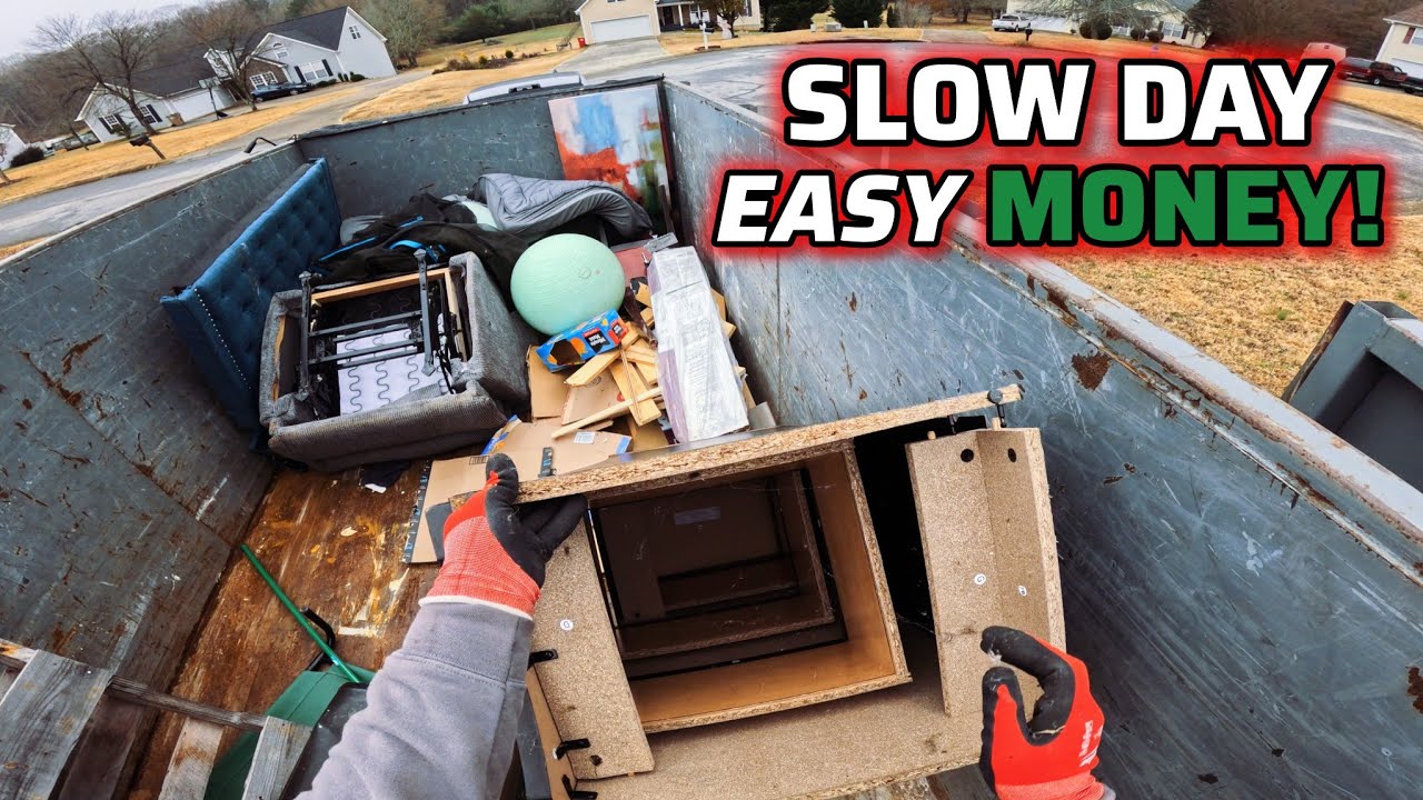 Slow Day But Were Still Making Money! + Selling Junk Removal Jobs Live!
