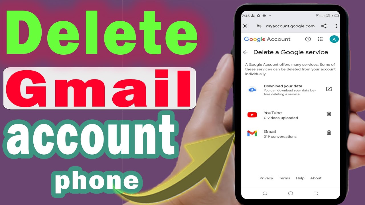 How to delete gmail account on phone (step by step)