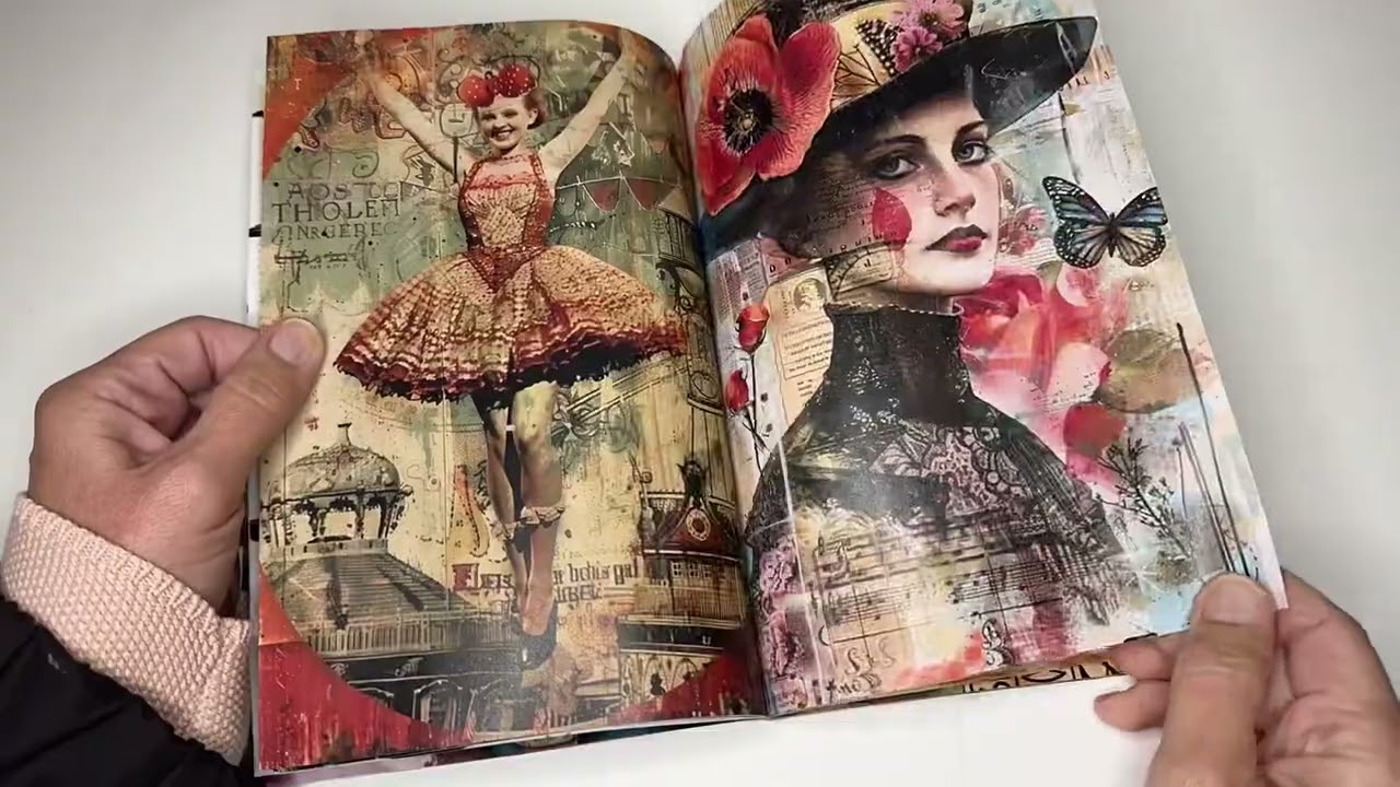 Collage book flip thru