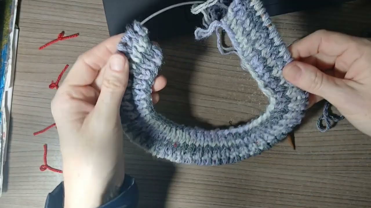 228 - 📌Casaquinho de Tricô 🧥❄️ TOP DOWN ⬇️ com a AGULHA CIRCULAR  - Passo a passo - PARTE 1🩵🩶💙